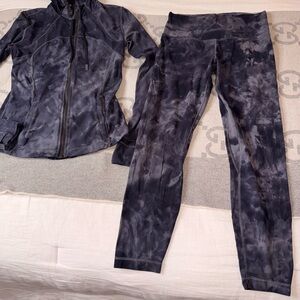 lululemon Tie-Dye Leggings & Hooded Define Jacket